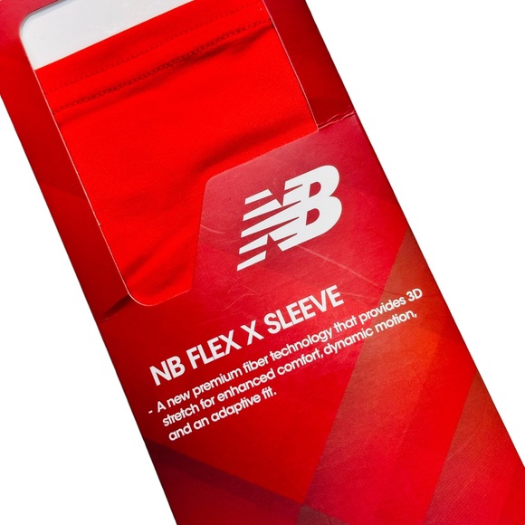 New Balance Flex Arm Sleeve - Baseball / Basketball Compression - Red - Picture 4 of 7